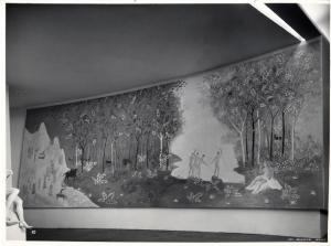 IX Triennale - Palazzo dell'Arte - Vestibolo d'ingresso - Pittura murale "Stagioni" di Adriano di Spilimbergo