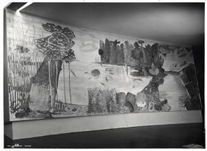 IX Triennale - Palazzo dell'Arte - Vestibolo d'ingresso - Pittura murale "Gioia di vivere" di Angelo Del Bon