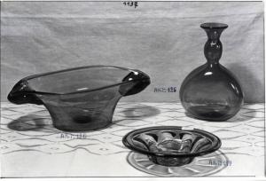 IX Triennale - Padiglione del Vetro - Ciotole e vaso in vetro