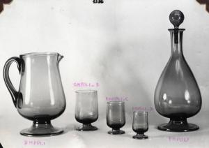 IX Triennale - Padiglione del Vetro - Brocche e bicchieri in vetro