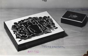 IX Triennale - Mostra del C.N.A. - Scatola in legno intarsiato di Felice Casorati