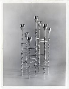 XII Triennale - Mostra internazionale del vetro e dell'acciaio - Candelabro in argento - Robert Welch