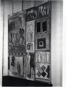 XV Triennale - I cinquant'anni della Triennale - Pannelli dipinti su pastiglia di Mario Sironi