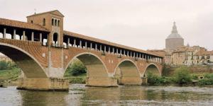 Pavia - Fiume Ticino - Ponte Coperto (o Ponte Vecchio)