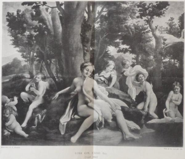 Allegri, Antonio detto Correggio - Leda e il cigno - Dipinto - Olio su tela - Berlino - Staatliche Museen