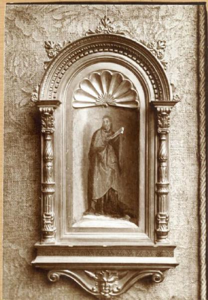 Moroni, Giovan Battista - Santo in nicchia dipinta entro tabernacolo - Dipinto su tavola
