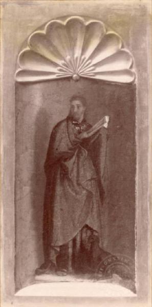 Moroni, Giovan Battista - Santo in nicchia dipinta entro tabernacolo - Dipinto su tavola