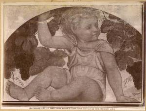 Luini, Bernardino - Putto seduto su un tralcio di vite - Affresco staccato - Parigi - Museo del Louvre