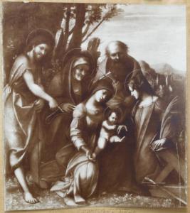 Allegri, Antonio detto Correggio - Matrimonio mistico di Santa Caterina, coi Santi Giovanni Battista, Anna e Giuseppe - Dipinto - Olio su tavola