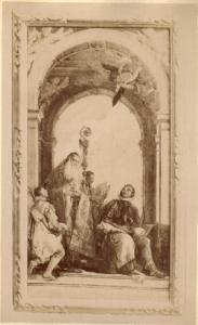 Tiepolo, Giovanni Battista - San Procolo, Vescovo di Verona, visita i Santi Fermo e Rustico - Dipinto - Olio su tela - Bozzetto