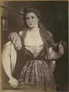 Bordon, Paris - Ritratto di giovane donna al tavolo - Dipinto - Olio su tela - Vienna - Kunsthistorisches Museum
