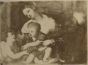 Bonvicino, Alessandro (detto Moretto) - Sacra Famiglia con San Giovanni Battista - Dipinto - Olio su tela