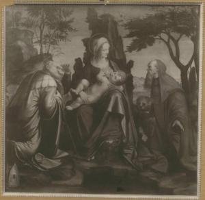 Zenale Bernardino? - Madonna con Bambino e i santi Pietro e Girolamo - Dipinto