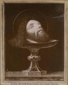 Solario, Antonio - Testa di San Giovanni Battista - Dipinto - Tempera su tela - Milano - Pinacoteca Ambrosiana