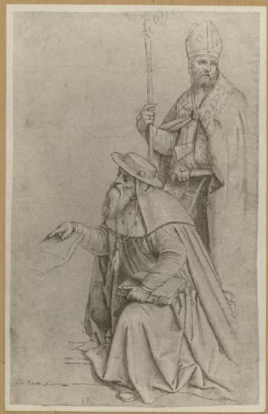 Moroni Giovan Battista - San Girolamo e Sant'Agostino - Disegno - Copenaghen - Statens Museum for Kunst