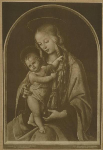 Bernardino di Betto detto Pinturicchio? - Madonna con Bambino - Dipinto - Olio su tavola - Berlino - Staatliche Museen - Gemäldegalerie