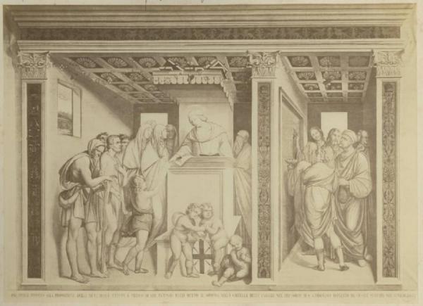 Maccari, Cesare (copia da Bazzi Giovanni Antonio detto Sodoma) - Sant'Ivo in atto di rendere giustizia dal suo tribunale - Dipinto
