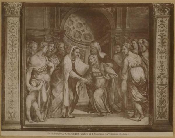 Bazzi, Giovanni Antonio detto Sodoma - Visitazione - Affresco - Siena - Oratorio di san Bernardino