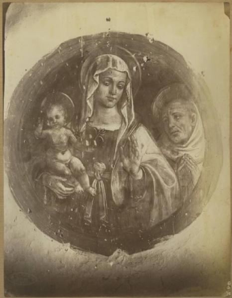 Bazzi, Giovanni Antonio detto Sodoma? - Madonna con Bambino e san Benedetto - Affresco