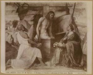 Bonvicino, Alessandro (detto Moretto) - San Girolamo e Santa Dorotea in adorazione di Cristo morto - Dipinto - Brescia - Chiesa di S. M. Calchera