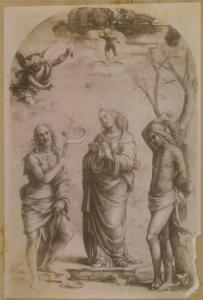 Viti, Timoteo - Vergine annunciata e i santi Giovanni Battista e Sebastiano - Disegno - Roma - Gabinetto Nazionale delle Stampe