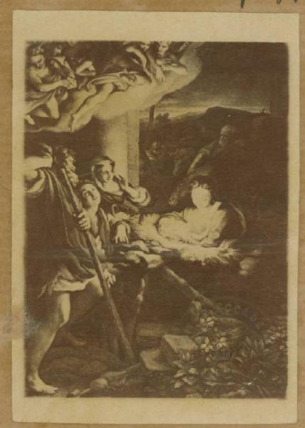 Allegri, Antonio detto Correggio - Adorazione dei pastori (La Notte) - Dipinto - Olio su tavola - Dresda - Staatliche Kunstsammlungen - Gemäldegalerie