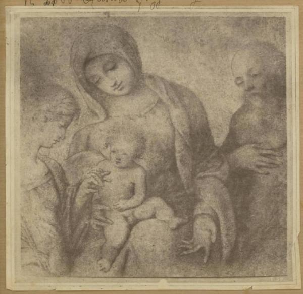 Allegri, Antonio detto Correggio? - Matrimonio mistico di santa Caterina - Studio - Disegno - Torino - Biblioteca Reale