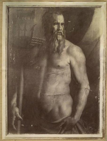 Agnolo di Cosimo detto Bronzino - Ritratto di Andrea Doria come Nettuno - Dipinto - Olio su tela