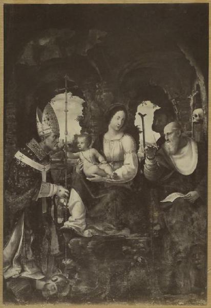 Zenale, Bernardino - Madonna con Bambino tra i santi Ambrogio, Girolamo e Giuseppe - Dipinto - Tempera grassa su tavola - Londra