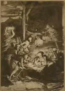 Allegri, Antonio detto Correggio? - Studio per adorazione dei pastori - Disegno - Londra - British Museum - Department of Prints and Drawings