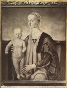 Seguace di Piero della Francesca - Madonna con Bambino - Dipinto - Roma - Raccolta della Marchesa di Villamarina