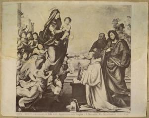 Bartolomeo della Porta detto Fra' Bartolomeo - Apparizione della Madonna a san Bernardo scrivente - Dipinto su tavola - Firenze - Galleria dell'Accademia