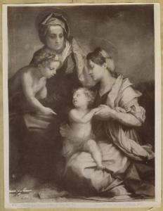 Andrea d'Agnolo detto Andrea del Sarto - Madonna con Bambino, santa Elisabetta e san Giovannino ( Sacra Famiglia Medici) - Dipinto su tavola - Firenze - Palazzo Pitti