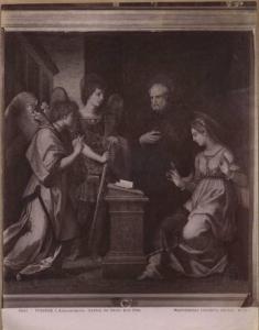 Andrea d'Agnolo detto Andrea del Sarto - Annunciazione con san Michele Arcangelo e santo servita - Dipinto su tela - Firenze - Palazzo Pitti