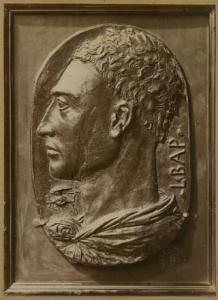 Alberti, Leon Battista - Autoritratto - Scultura - Bassorilievo in bronzo - Parigi