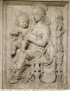 Bregno, Andrea - Madonna con Bambino - Scultura - Bassorilievo - Roma - Ospedale di San Giacomo in Augusta