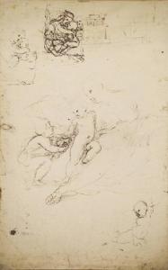 Sanzio, Raffaello - Studi di Madonne con bambino e schizzi architettonici - Disegno - Lille - Palais des Beaux-Arts