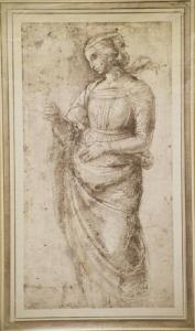 Sanzio, Raffaello - Studio per sant'Apollonia - Disegno - Parigi - Museo del Louvre - Département des Arts graphiques (Coll. Rothschild)