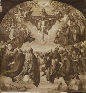 Durer, Albrecht - Adorazione della Santissima Trinità - Dipinto - Olio su tavola - Vienna - Kunsthistorisches Museum