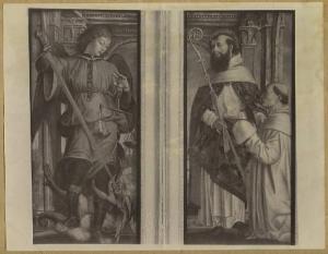 Zenale, Bernardino - San Michele Arcangelo e san Bernardo con monaco cistercense - Dipinto su tavola