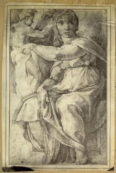 Copia da Michelangelo - Sibilla Delfica - Disegno