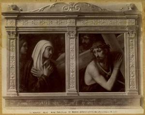 Luini, Bernardino - Andata al Calvario (dittico): Madonna addolorata (pannello di sinistra), Cristo portacroce (pannello di destra) - Dipinto - Olio su tavola - Milano - Museo Poldi Pezzoli