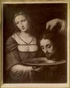 Luini, Bernardino - Salomè riceve la testa di san Giovanni Battista - Dipinto su tavola - Milano - Collezione Borromeo