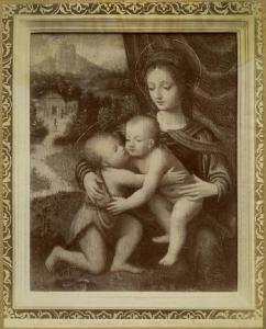 Luini, Bernardino - Madonna con Bambino e san Giovannino - Dipinto - Olio su tavola - Bergamo - Accademia Carrara