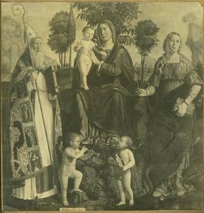 Luini, Bernardino - Madonna con Bambino in trono tra sant'Agostino e santa Margherita - Dipinto su tavola - Parigi - Musée Jacquemart-André