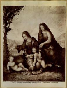 Veronese, Zenone - Madonna con Bambino, san Giovannino e sant'Elisabetta - Dipinto - Verona - Museo di Castelvecchio