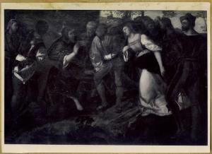 Cariani, Giovanni - Cristo e l'adultera - Dipinto su tela - Bergamo - Accademia Carrara