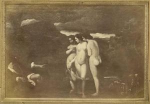 Pittore italiano sec. XVII (copia da Giorgione o Tiziano?) - Giudizio di Paride - Dipinto - Oslo - Larpent Collection
