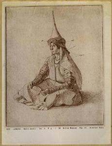 Bellini, Gentile - Donna turca seduta - Disegno - Londra - British Museum