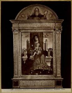 Saliba, Antonello de - Madonna con Bambino in trono - Dipinto - Spoleto - Pinacoteca